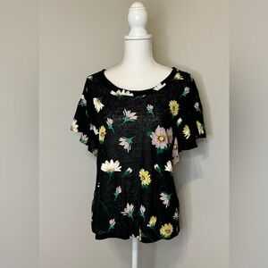 Loft Linen Flutter Sleeve Tee